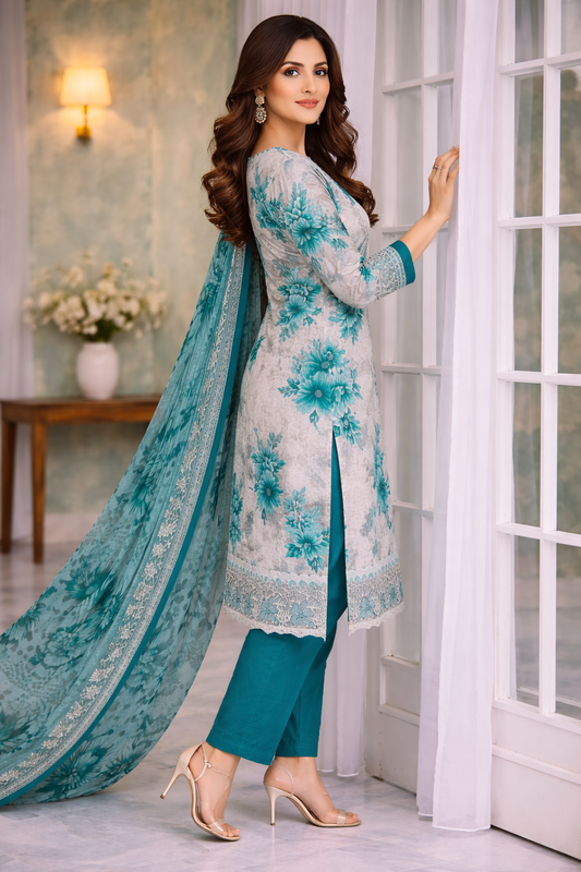 Premium 3pcs Doria Lawn Suit