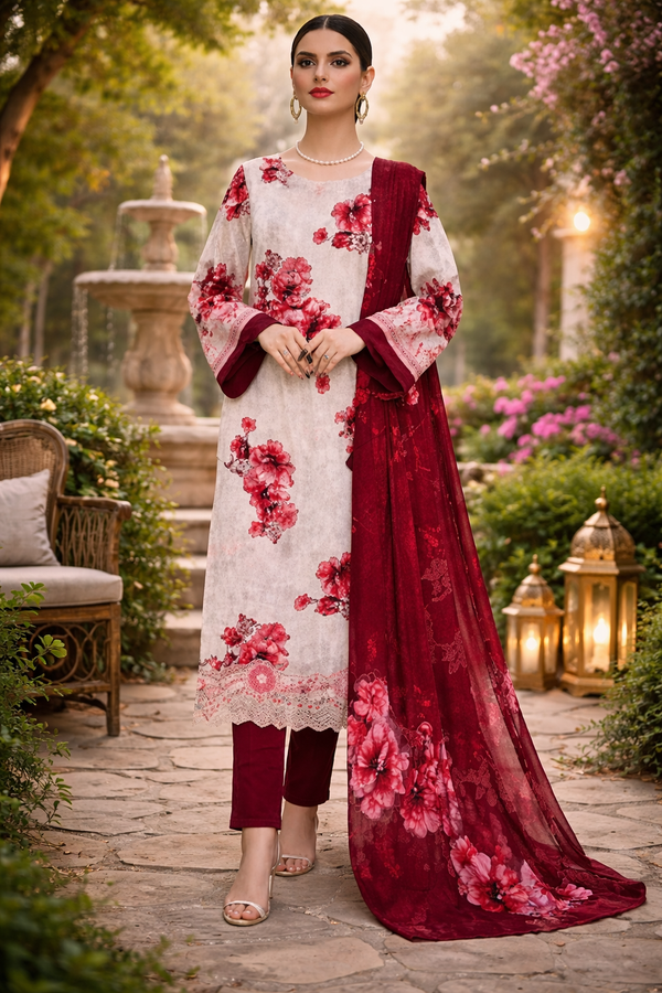 High Quality Doria Lawn 3pc Suit