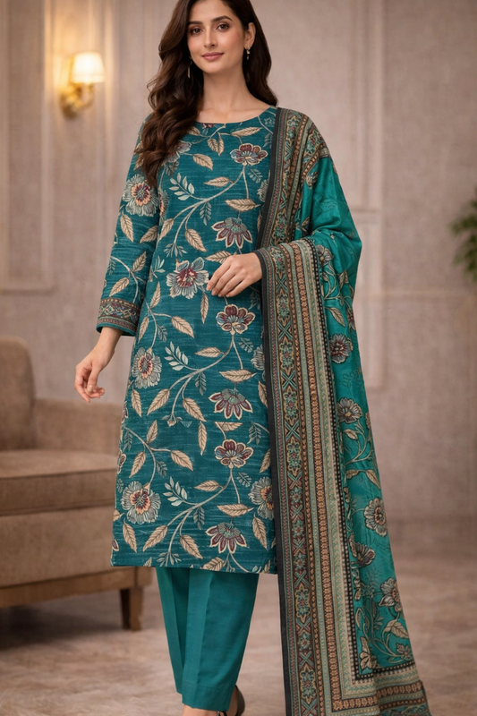 High Quality Lawn 3PC Printed Suit