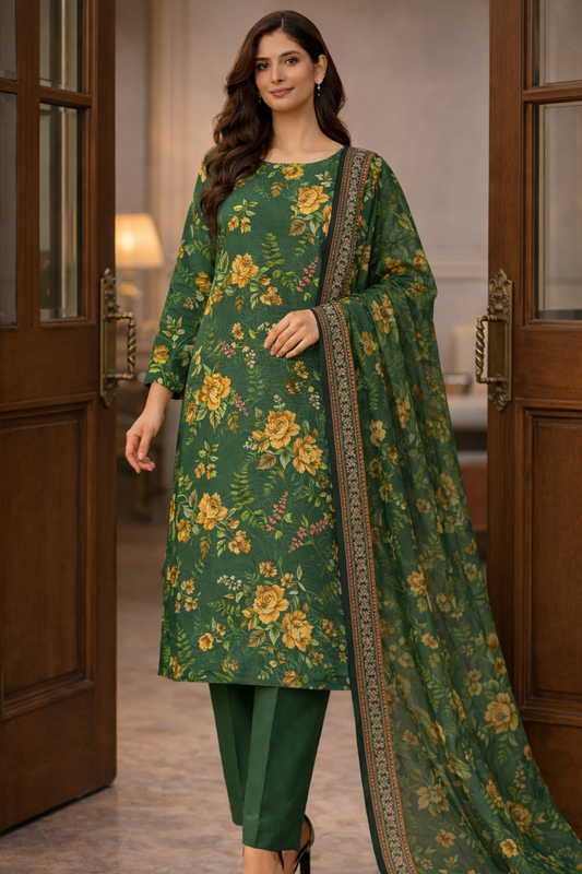 High Quality Lawn | Printed 3pcs Suit
