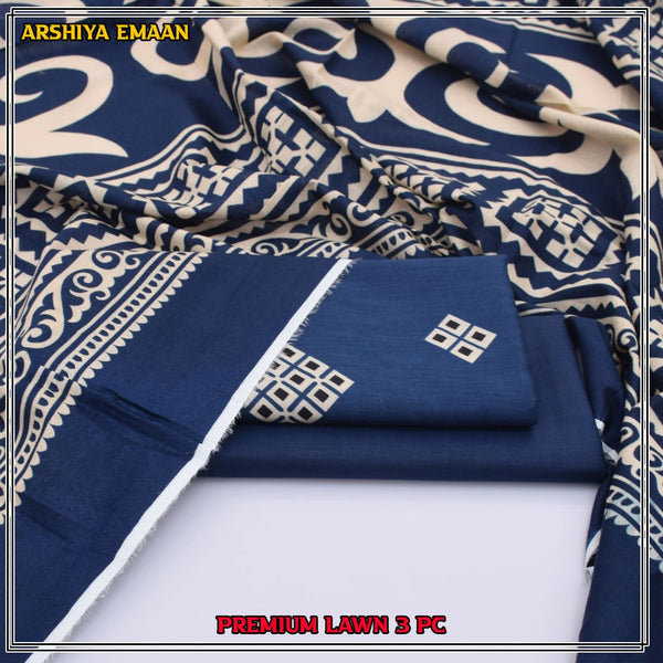 3pc High Quality Lawn | Arshiya Emaan